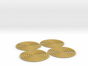 Spiral in a Square | 2mm in Tan Fine Detail Plastic
