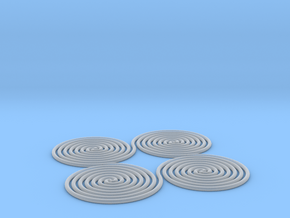 Spiral in a Square | 2mm in Clear Ultra Fine Detail Plastic