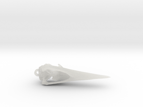 Javan Kingfisher Skull in Clear Ultra Fine Detail Plastic