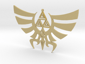 Triskele Hyrule Crest Pendant in Tan Fine Detail Plastic