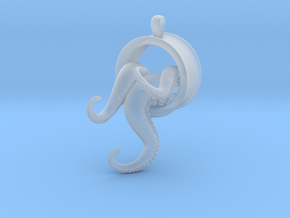 Tentacle Pendant in Clear Ultra Fine Detail Plastic