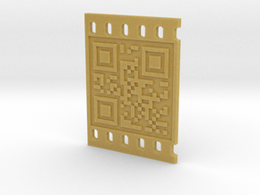 OCCUPY NEW YORK QR CODE 3D in Tan Fine Detail Plastic