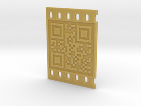 OCCUPY NEW YORK QR CODE 3D 50mm in Tan Fine Detail Plastic