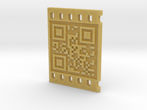 OCCUPY NEW YORK QR CODE 3D 30mm in Tan Fine Detail Plastic