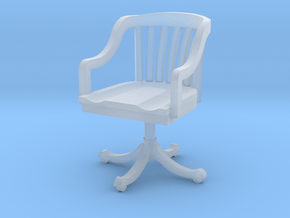 Miniature 1:48 Office Rolling Chair in Clear Ultra Fine Detail Plastic