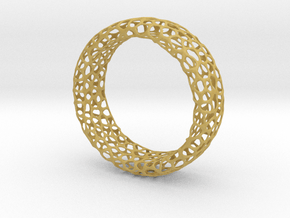 Voronoi Ring in Tan Fine Detail Plastic