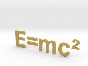 E=mc^2 in Tan Fine Detail Plastic