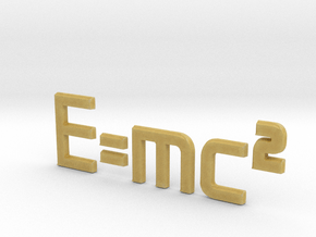 E=mc^2 3D in Tan Fine Detail Plastic