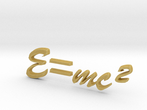 E=mc^2 3D B in Tan Fine Detail Plastic