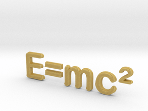 E=mc^2 3D C in Tan Fine Detail Plastic