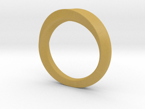 3/4 Mobius Ring (Inside diameter 16.6 mm) in Tan Fine Detail Plastic