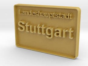 Landeshauptstadt Stuttgart 3D 50mm in Tan Fine Detail Plastic