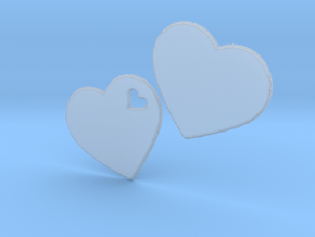 LOVE 3D Hearts in Clear Ultra Fine Detail Plastic