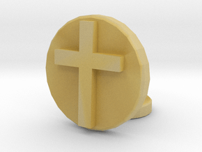 Latin Cross in Tan Fine Detail Plastic