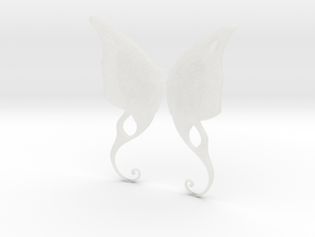 Butterfly Wings Pendant in Clear Ultra Fine Detail Plastic