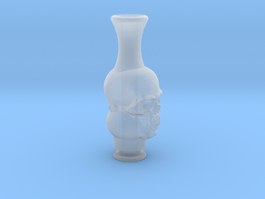 Skull Driptip in Clear Ultra Fine Detail Plastic