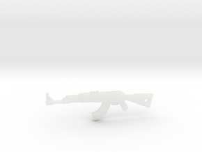 AK-47 Pendant in Clear Ultra Fine Detail Plastic