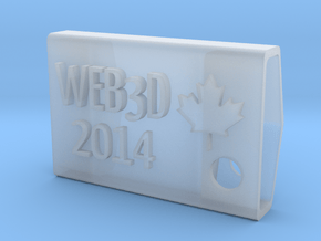 Web3D 2014 Key Fob V2 in Clear Ultra Fine Detail Plastic