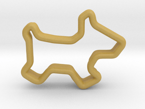 Cookie-Cutter Dog in Tan Fine Detail Plastic