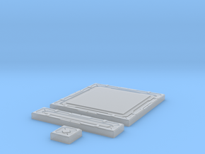 SciFi Tile 18 - Deck Plate in Clear Ultra Fine Detail Plastic