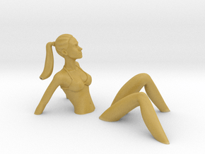 Sinking Girl Art Sculpture in Tan Fine Detail Plastic