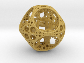 Apollonian Spherocube in Tan Fine Detail Plastic