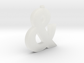 Ampersand Pendant in Clear Ultra Fine Detail Plastic