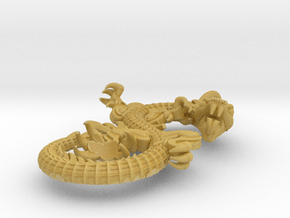 Dragon pendant # 2 in Tan Fine Detail Plastic