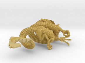 Dragon pendant # 3 in Tan Fine Detail Plastic