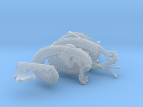Dragon pendant # 3 in Clear Ultra Fine Detail Plastic