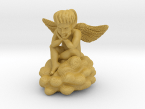 Angel Cupid pendant charm in Tan Fine Detail Plastic