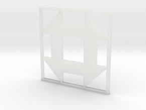 Churn Dash Quilt Block Pendant in Clear Ultra Fine Detail Plastic