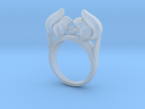 Squirrel Ring in Clear Ultra Fine Detail Plastic