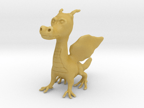 Young Dragon Figurine in Tan Fine Detail Plastic