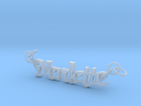 Nerdette Pendant in Clear Ultra Fine Detail Plastic