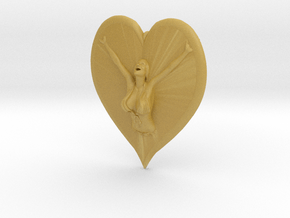 Joyful In Heart Pendant in Tan Fine Detail Plastic