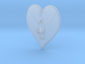 Joyful In Heart Pendant in Clear Ultra Fine Detail Plastic