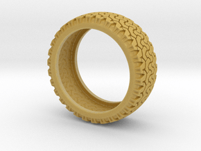Tire Band ring in Tan Fine Detail Plastic