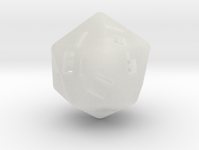 Hollow D20 v1 in Clear Ultra Fine Detail Plastic