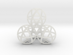 Sphere Tetrahedron 2 in Clear Ultra Fine Detail Plastic