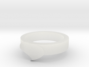 Cute Heart Ring in Clear Ultra Fine Detail Plastic