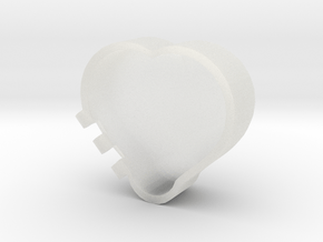 Rounded Heart Box in Clear Ultra Fine Detail Plastic
