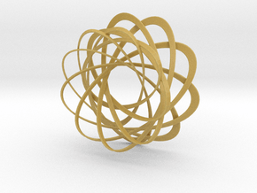 Mobius strips, intertwined in Tan Fine Detail Plastic