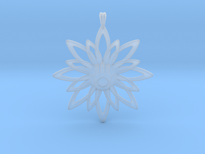 Blooming Hamsa Hand Flower Jewelry Pendant in Clear Ultra Fine Detail Plastic