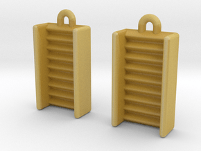 DRAW earrings - EDI potential wells in Tan Fine Detail Plastic