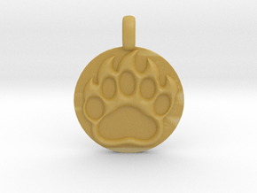 BEAR PAWN Animal Totem Jewelry pendant  in Tan Fine Detail Plastic