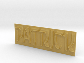 Name Plate (Patrick) in Tan Fine Detail Plastic