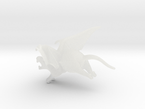 Winged Rat in Clear Ultra Fine Detail Plastic