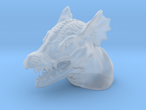 Dragon Bust in Clear Ultra Fine Detail Plastic