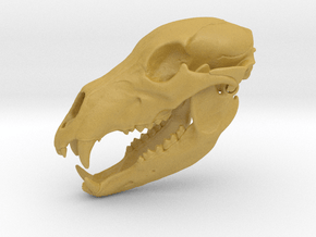 Bear Skull. Jointed Jaw. 10cm in Tan Fine Detail Plastic